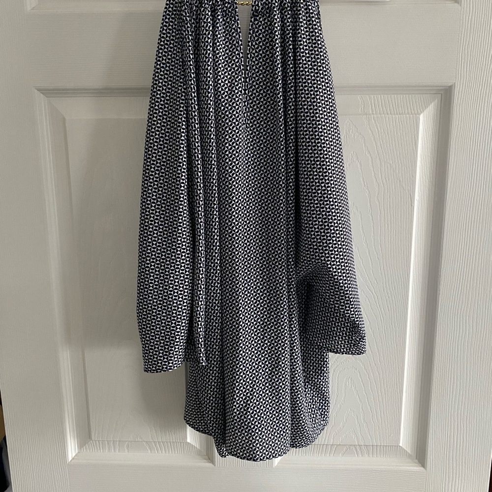 Michael Kors Elegant Navy and White Women's Skirt sz L